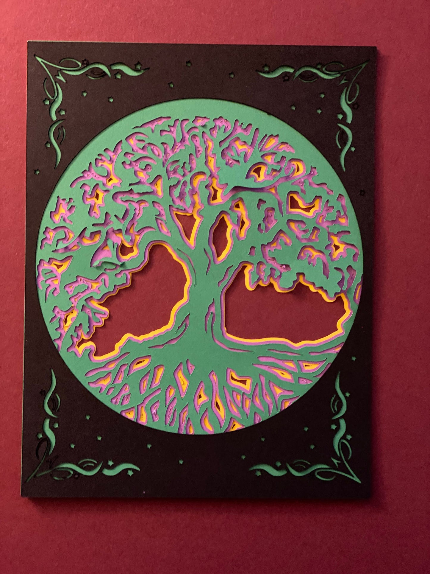 Layered Paper Art 3D Tree of Life SVG Card Size 5 x 6.50 inches Digital Download file for Cricut Silhouette or Scan N Cut Layered