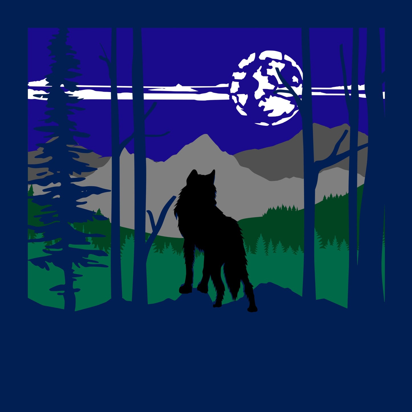 3D Wolf SVG | Lightbox SVG | Shadowbox SVG | Paper Art Craft Project for Cricut eps dxf png included | Instant Digital Download Wolves