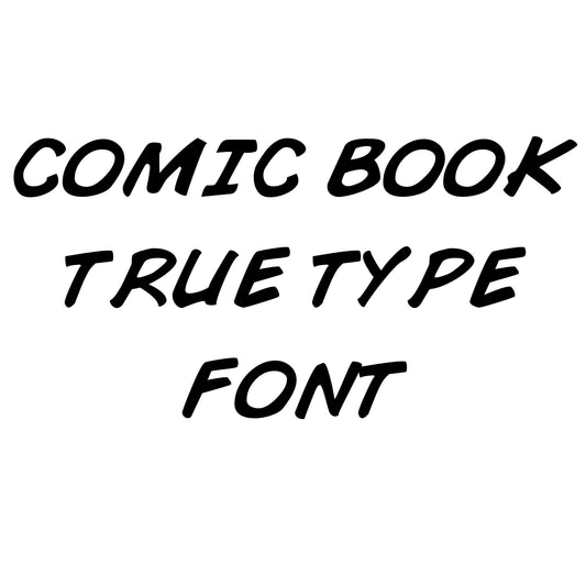 Comic Book Manga Handwriting Font True Type Font (TTF) | Handwritten works in Canva, Cricut, Procreate marker style