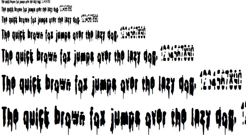 Gross Blood dripping font TTF Procreate bloody Halloween Windows & Mac compatible true type font Cricut Design Space Silhouette Adobe