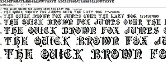 Gothic German Font Fancy Font Ornate TTF Procreate Windows Mac compatible true type font Cricut Design Silhouette Adobe