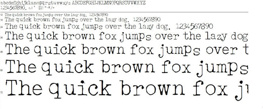 Worn Typewriter Font TTF Easy to Read, Old Narrow printed True Type Font Procreate Windows & Mac Cricut Design Space, Silhouette