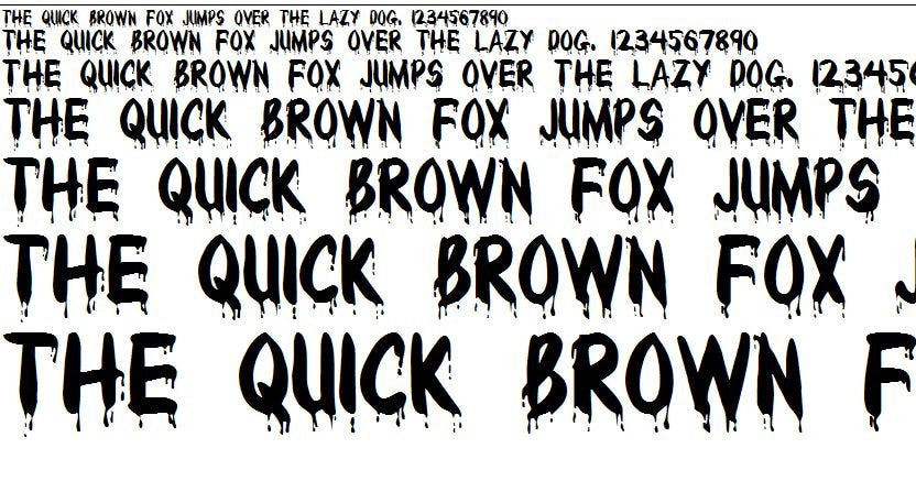 Blood dripping font TTF Procreate bloody Halloween TTF Windows & Mac compatible true type font, use in Cricut Design Space Silhouette Adobe