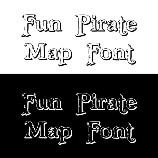 Pirate font  Treasure Map TTF Font  Procreate Windows Canva Cricut and more True Type Font