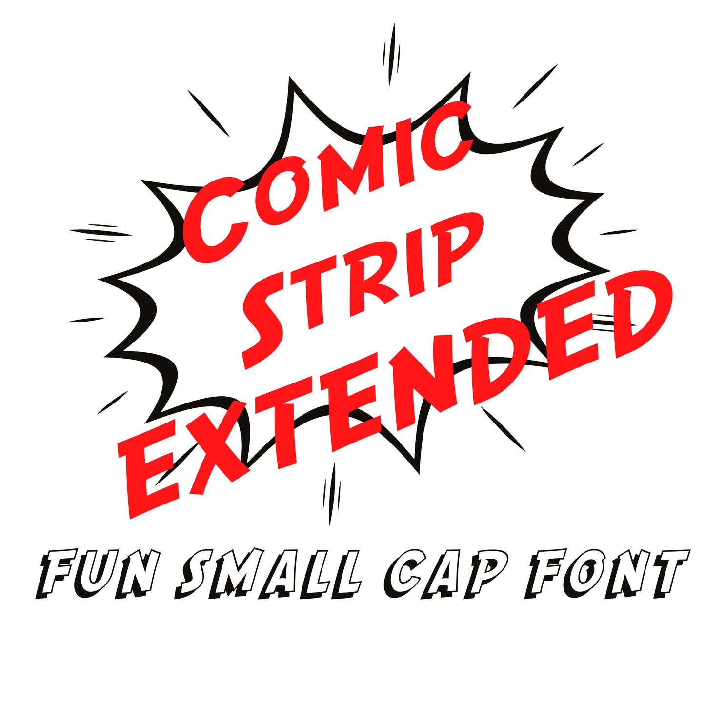 Comic Strip Font Bundle TTF Procreate Font, Cricut Font, Windows Mac Compatible text style, small cap