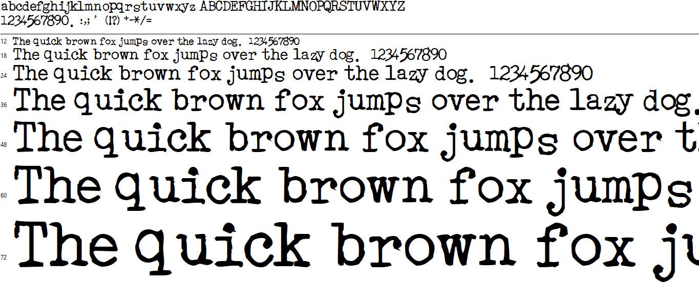 Old Typewriter Font TTF Easy to Read, Elite Element Type printed True Type Font Procreate Windows & Mac Cricut Design Space, Silhouette