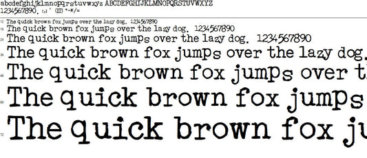 Old Typewriter Font TTF Easy to Read, Elite Element Type printed True Type Font Procreate Windows & Mac Cricut Design Space, Silhouette