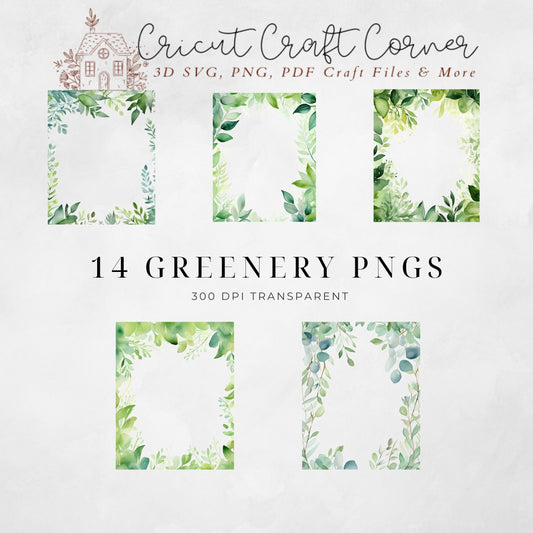 Vintage Wedding Greenery Border Printables - Perfect for DIY Invitations, Showers & Journals