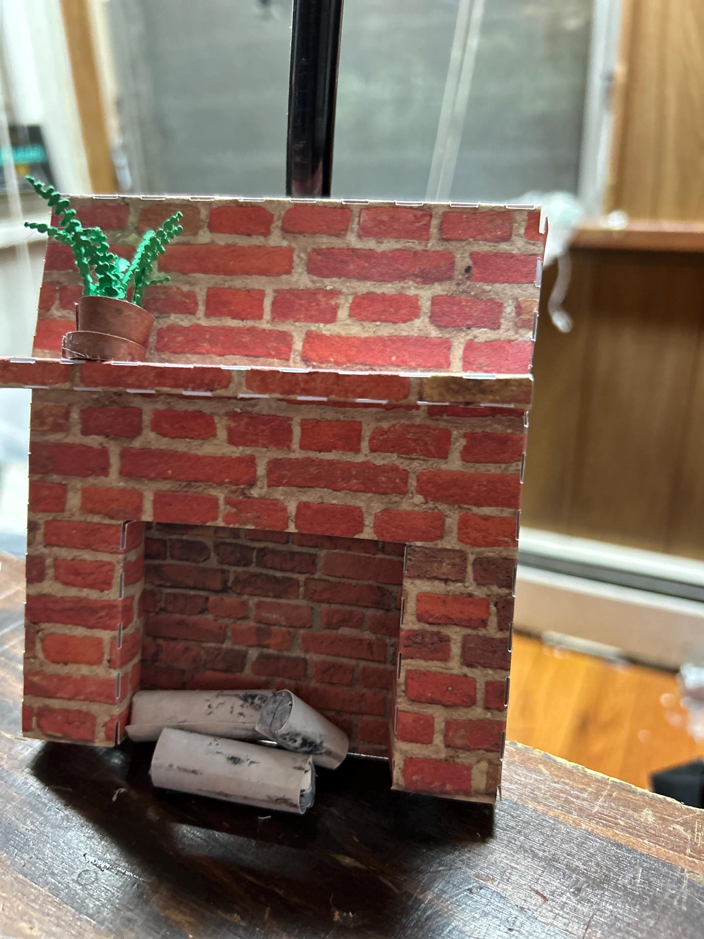 DIY Dollhouse Fireplace & Birch logs | Cricut Cut Files SVG and PNG for Print and Cut