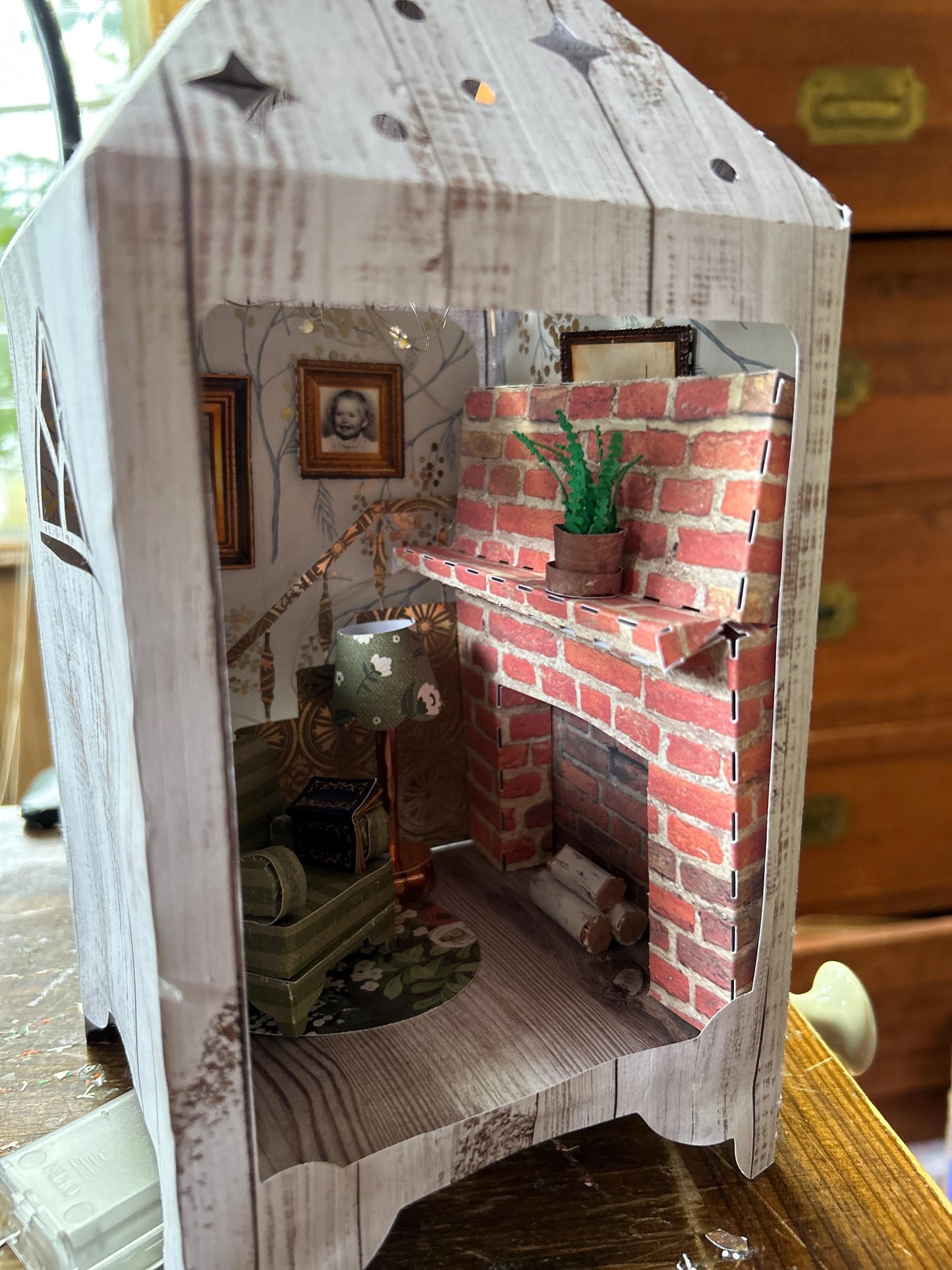 DIY Dollhouse Fireplace & Birch logs | Cricut Cut Files SVG and PNG for Print and Cut